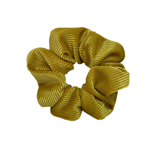 Oker strepen scrunchie