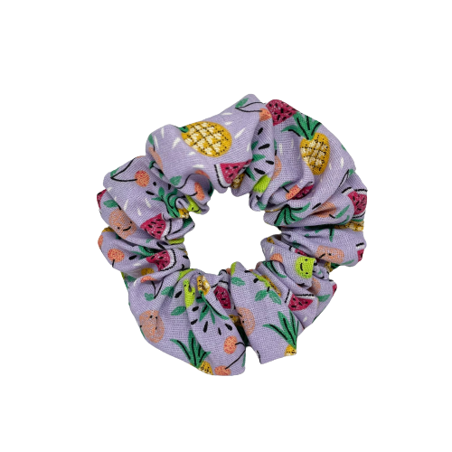 Paarse fruit scrunchie