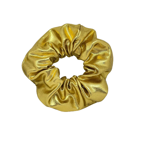 Metallic scrunchie goud