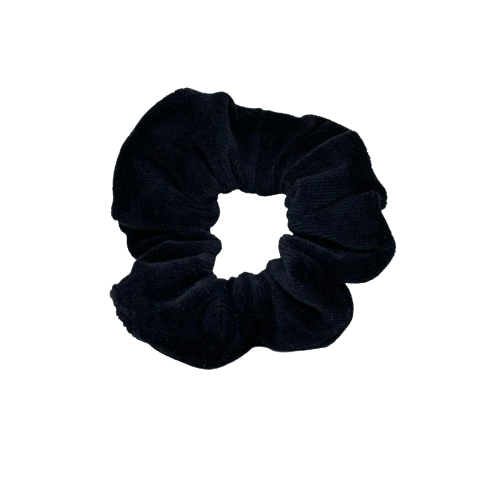 Zwarte velvet scrunchie