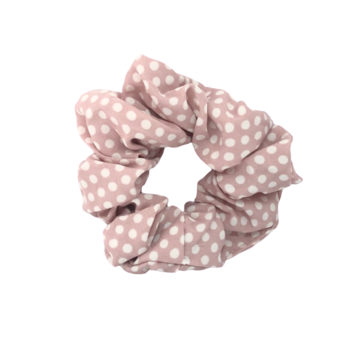 Roze stipjes scrunchie voor {$price} inclusief verzendkosten. Scrunchie-winkel.nl de grootste collectie scrunchies en haaraccessoires, hoge kwaliteit en scherpe prijs