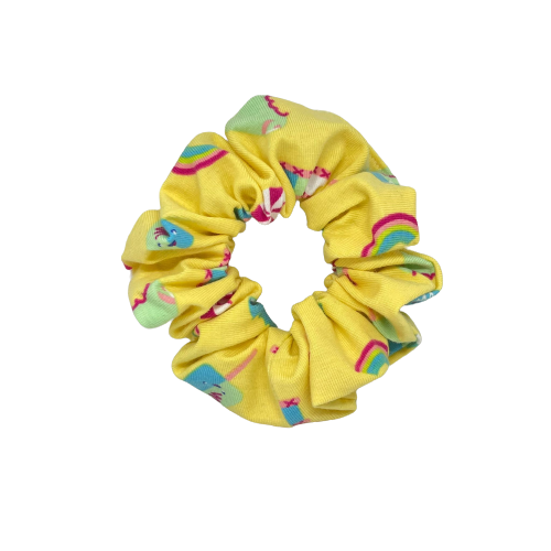 Gele zomer scruchie