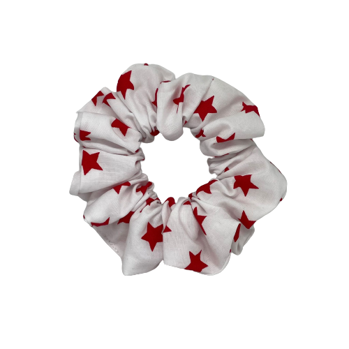 Witte sterren scrunchie