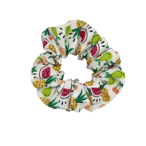 Witte fruit scrunchie