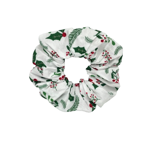 Witte kerst scrunchie