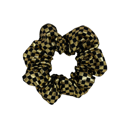 Gouden blokjes scrunchie