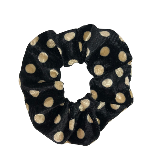 Bruin gestipte scrunchie voor {$price} inclusief verzendkosten. Scrunchie-winkel.nl de grootste collectie scrunchies en haaraccessoires, hoge kwaliteit en scherpe prijs