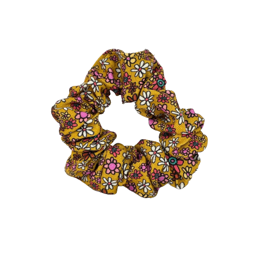 Gele bloemen scrunchie